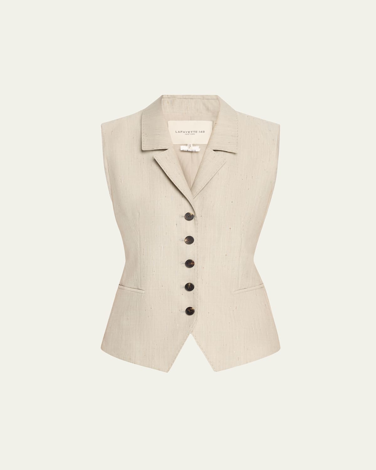 LAFAYETTE 148 TAILORED WOOL-BLEND VEST 