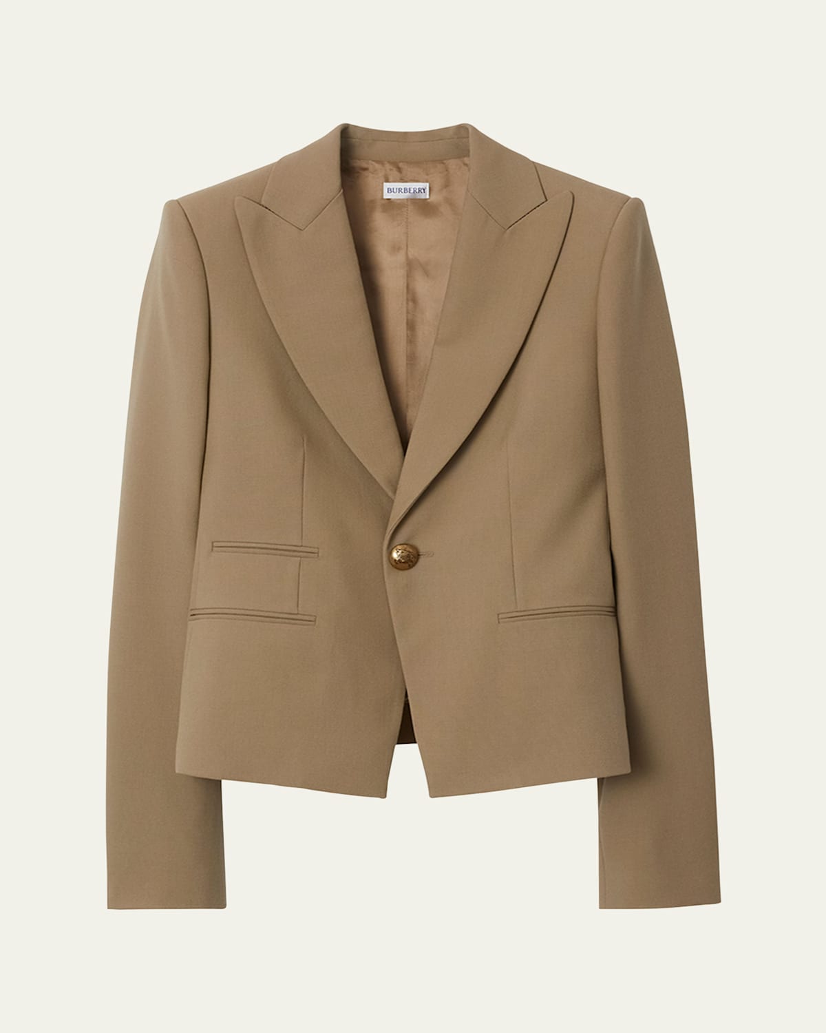 Burberry Wool Single-breasted Blazer In Puddle