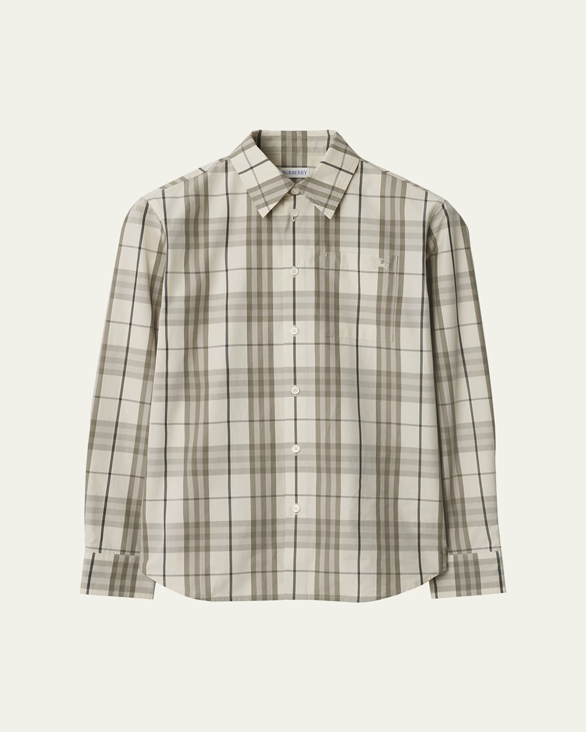Shop Burberry Check Cotton Button-down Shirt