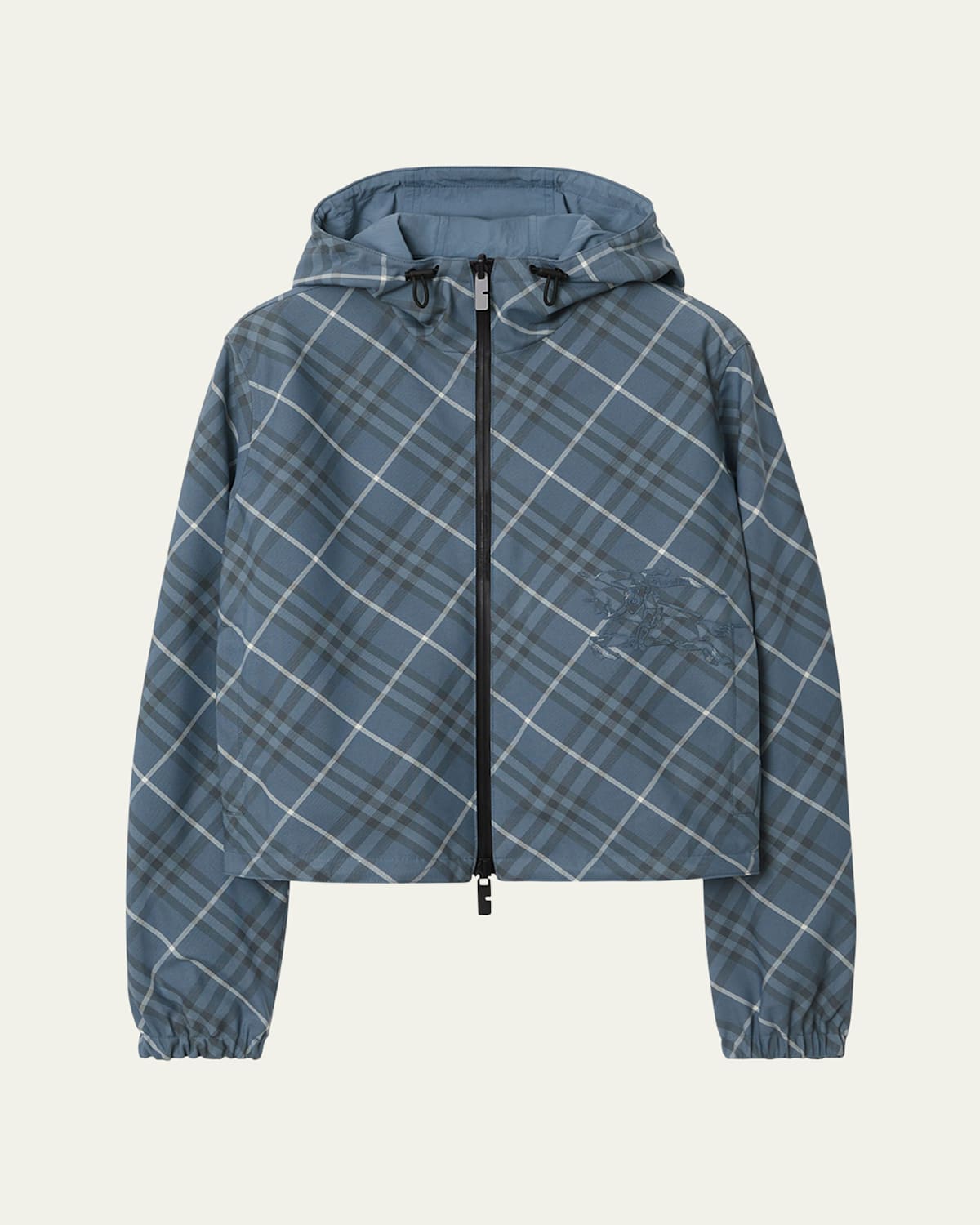 Burberry Women's Embroidered Polyester Reversible Jacket In Pewter Ip Check