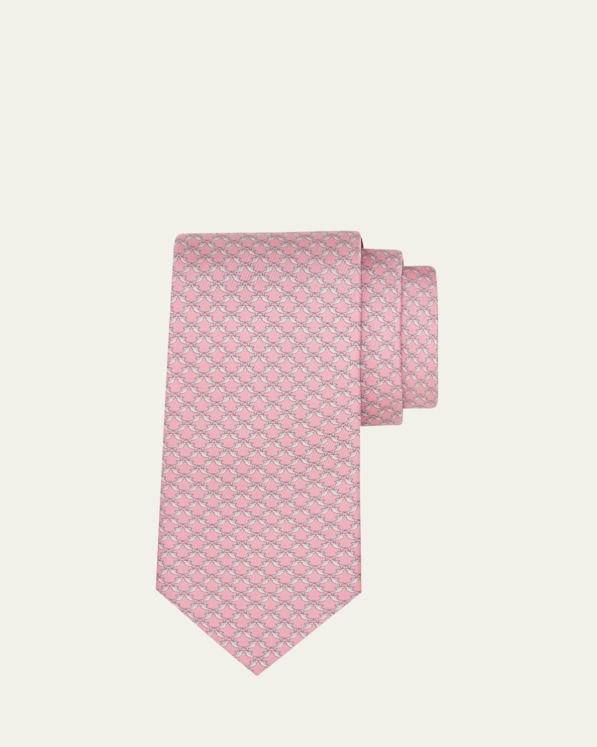 Ferragamo Men's Geometric Fish-Print Tie