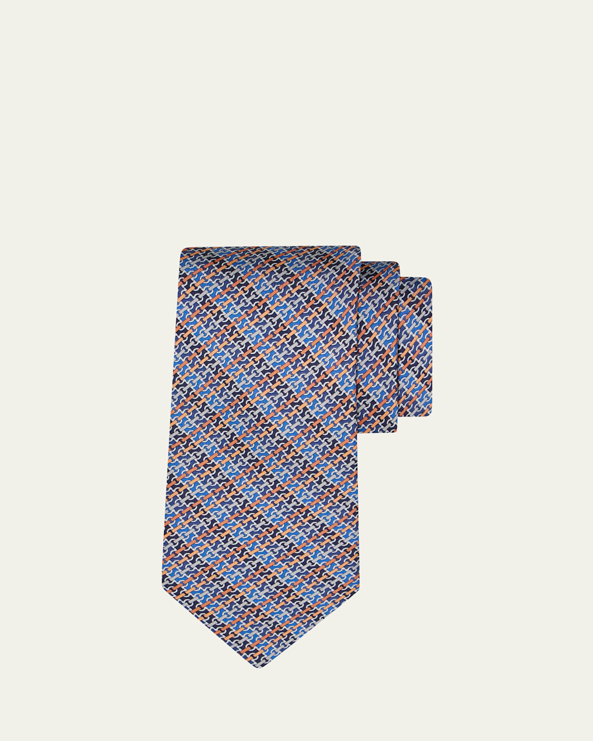 Ferragamo Men's Stripe Gancini Link Tie