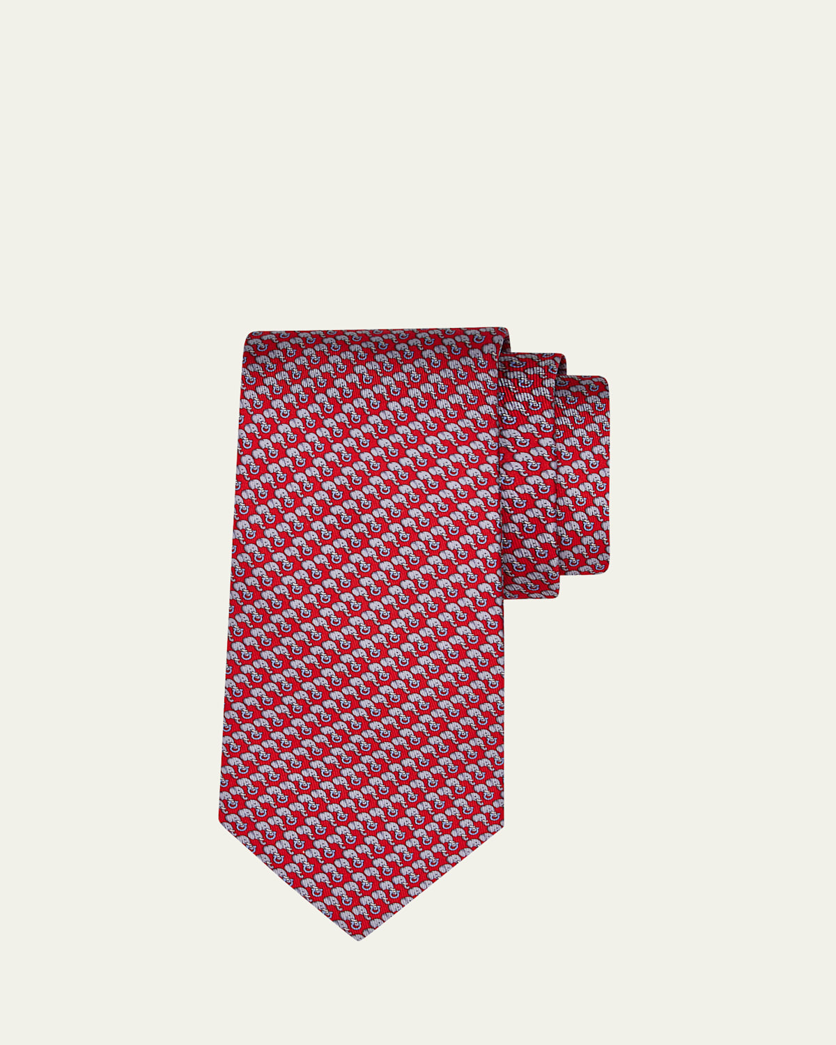 Ferragamo Men's Gancini Elephant Tie
