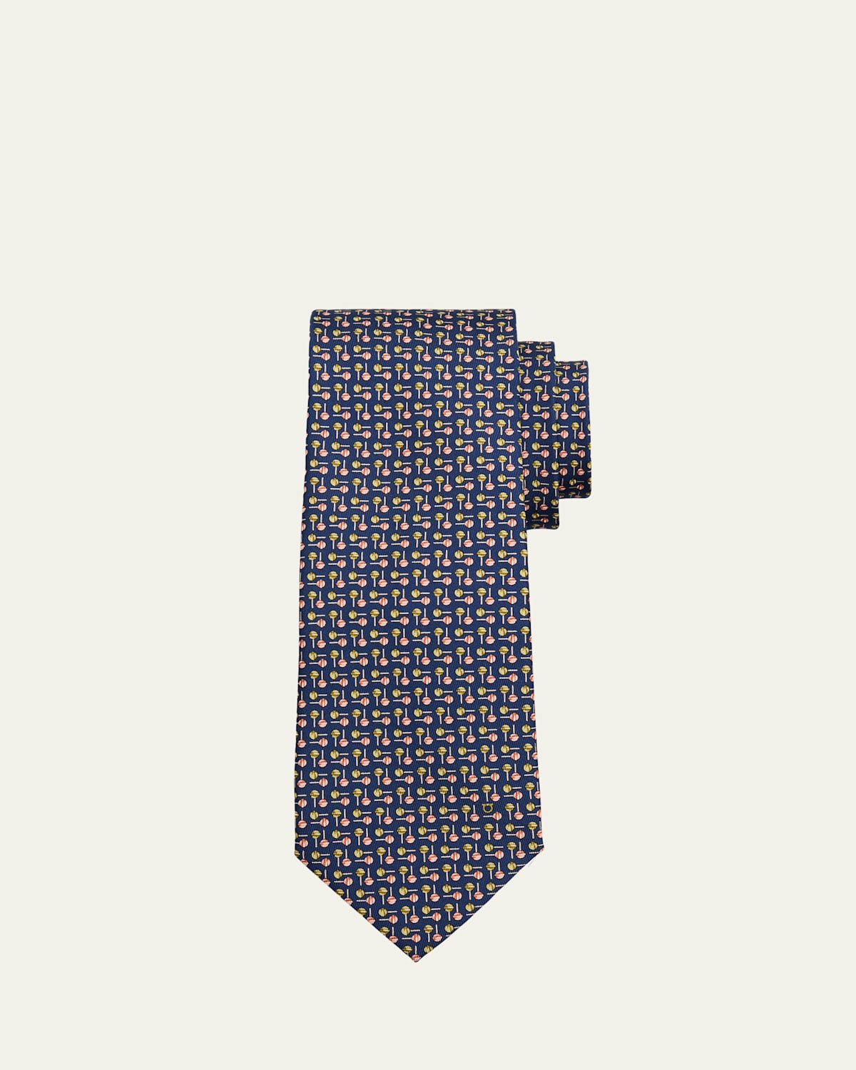 Ferragamo Men's Micro-Lollipop Print Tie