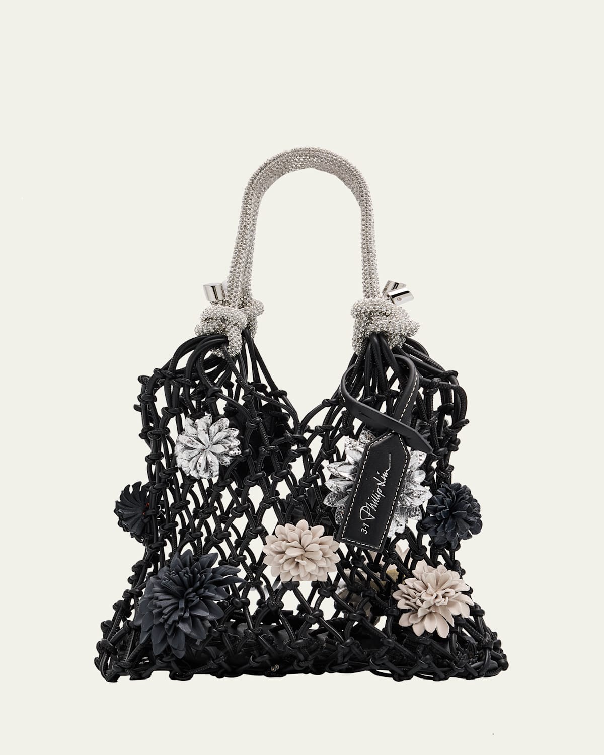 3.1 Phillip Lim Mini Macrame Flower Sac Top-handle Bag In Macrame Mini Sac W Flowers