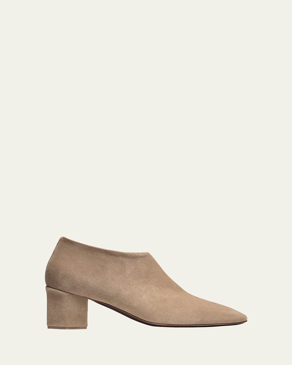 Palissandro Suede Low-Heeled Hexagon Booties