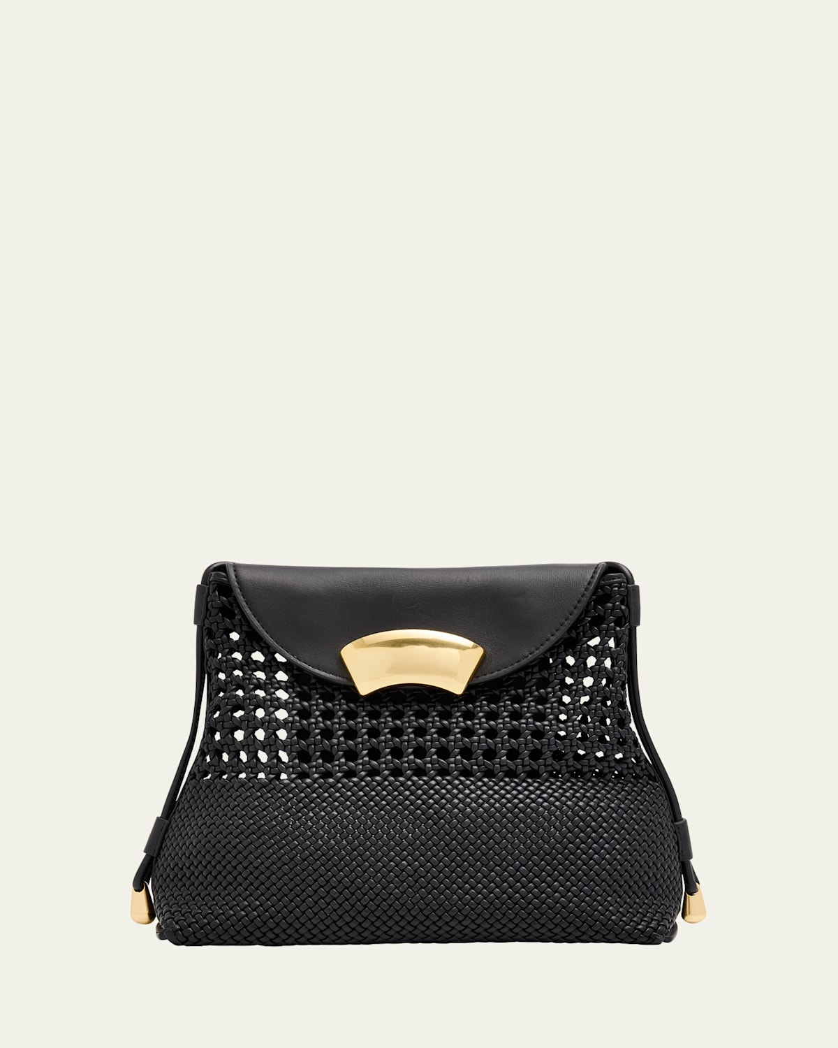 3.1 Phillip Lim Id Petit Soft Macrame Leather Shoulder Bag In Black