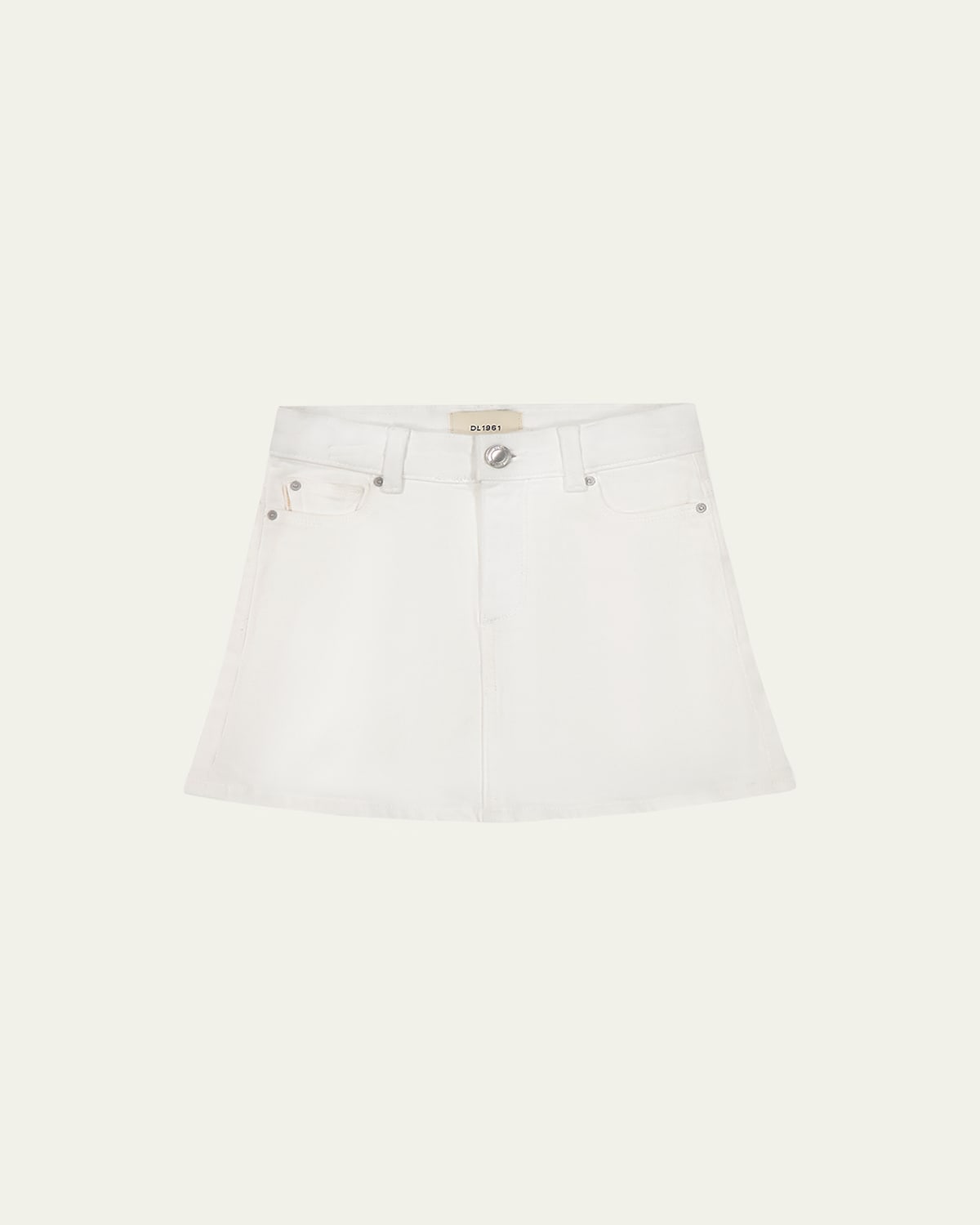 Dl1961 Girl's Jenny Denim Mini Skirt In White