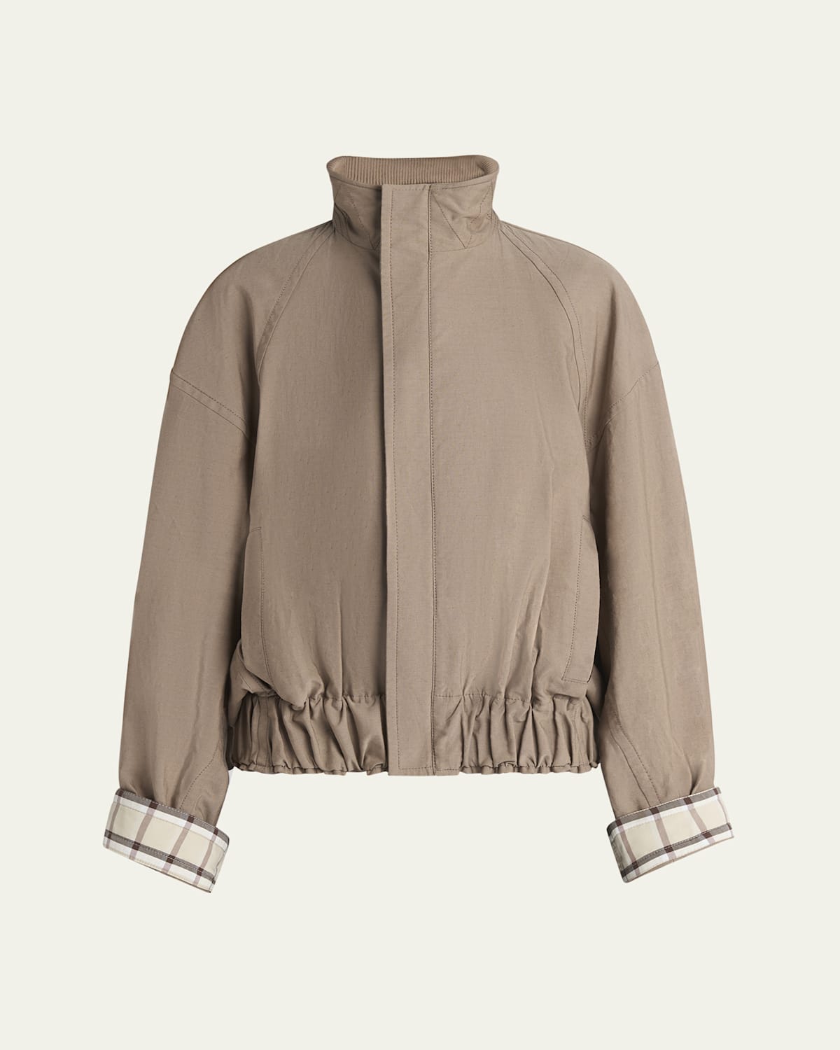 Bottega Veneta Oversized Zip Fluid Cotton Twill Blouson In Nocenatur