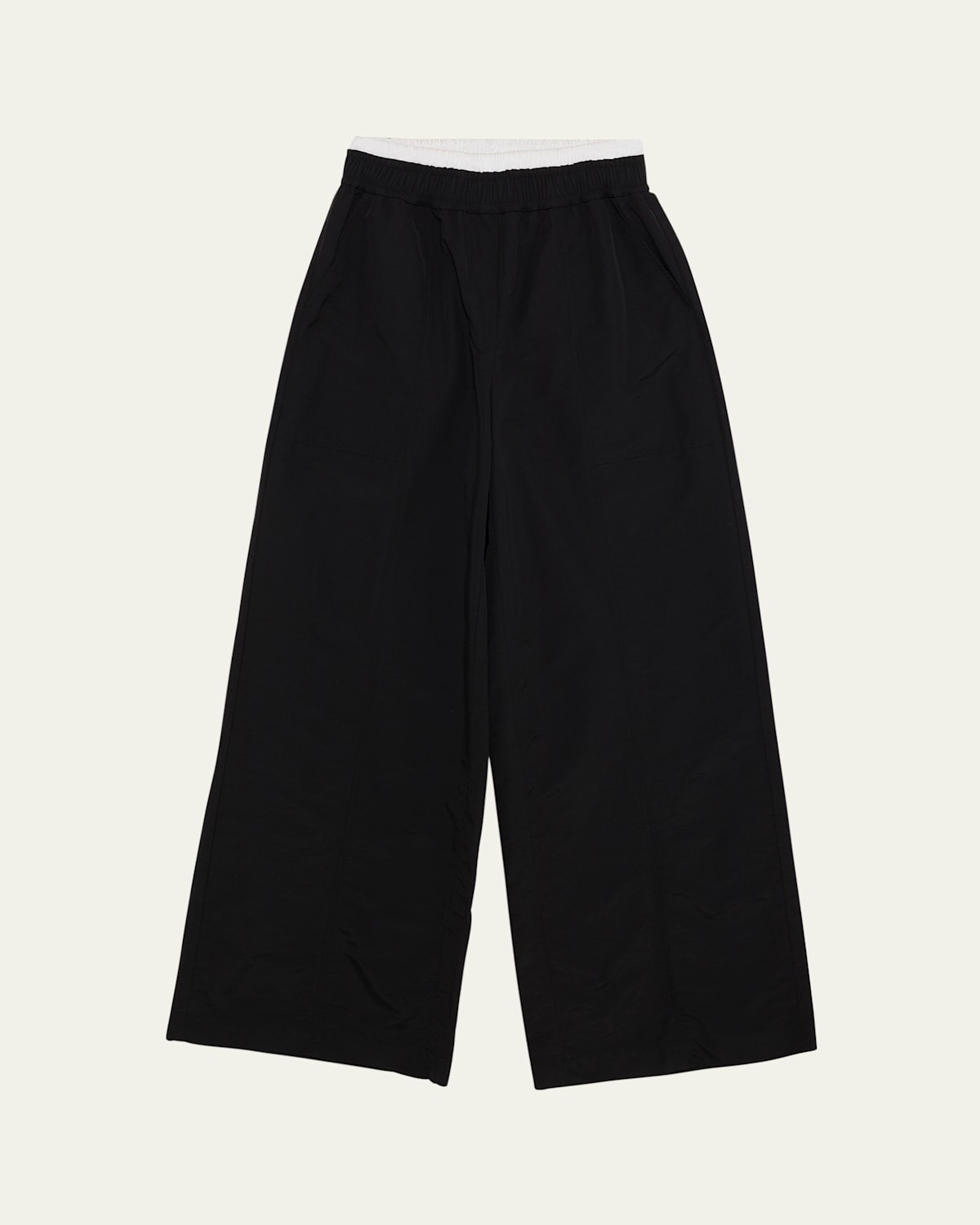 Shop Simkhai Olly Double-waistband Pants In Black Multi