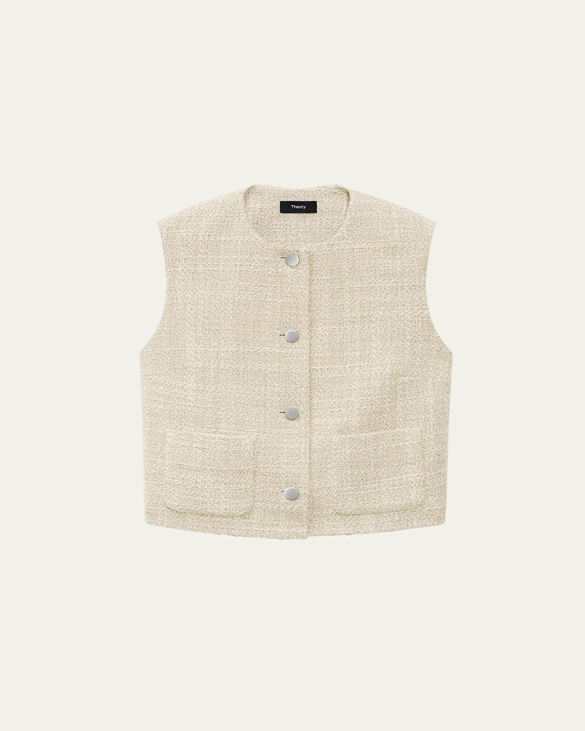 Theory Strukturierte Tweed-weste In Taupe Multi