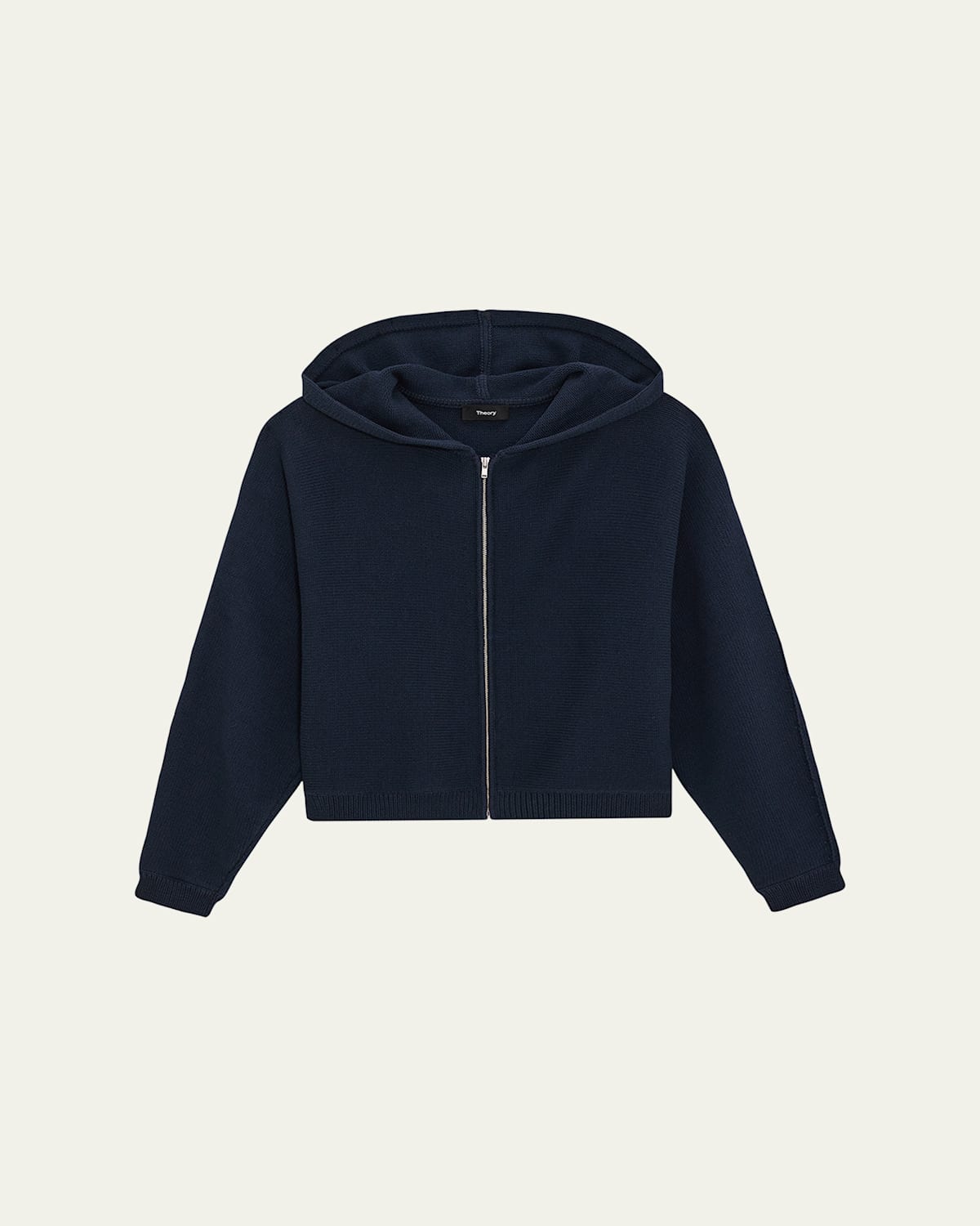 Theory Knit Sweatshirt With Zipper In Navy