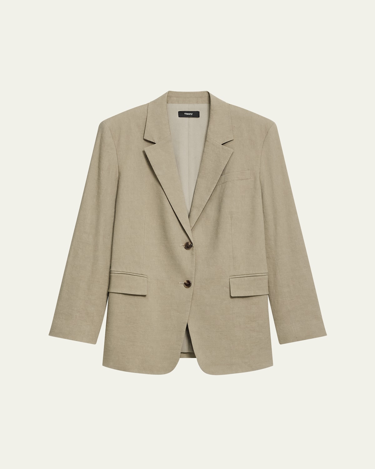 THEORY OVERSIZED CRUNCH LINEN BLAZER 