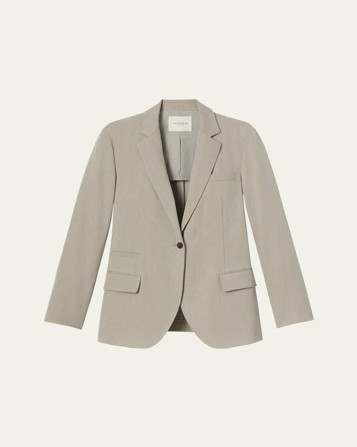Lafayette 148 Neapolitan Belted Single-button Jacket In Jute