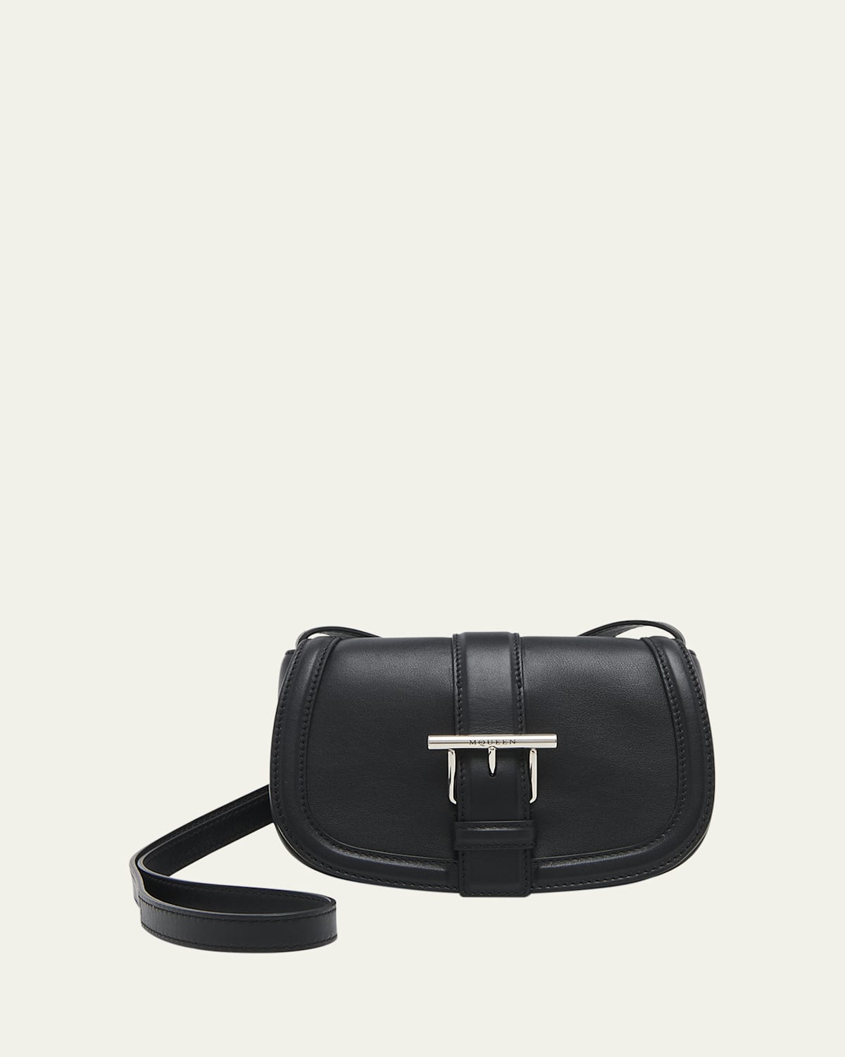 Alexander Mcqueen Alexander Mc Queen Satchel Black Leather Shoulder Bag In Black Silver