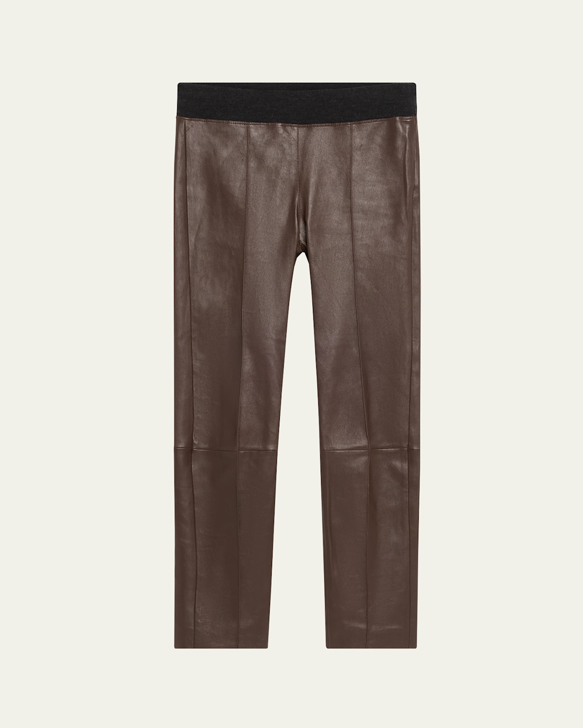Leather Stretch Front Seam Leggings