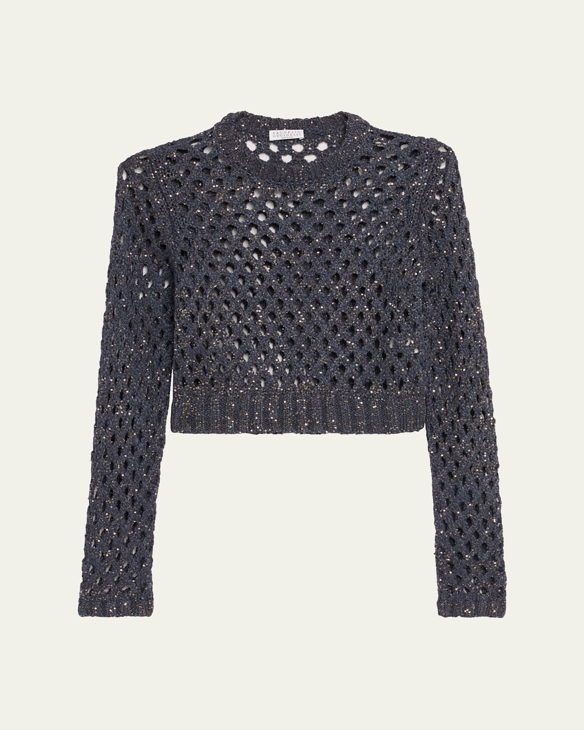 Brunello Cucinelli Sparkling Silk-linen Crewneck Sweater