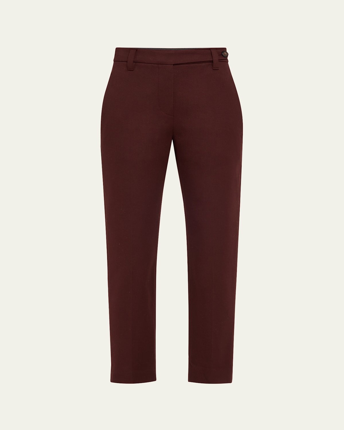 Brunello Cucinelli Cotton Twill Slim-leg Ankle Pants