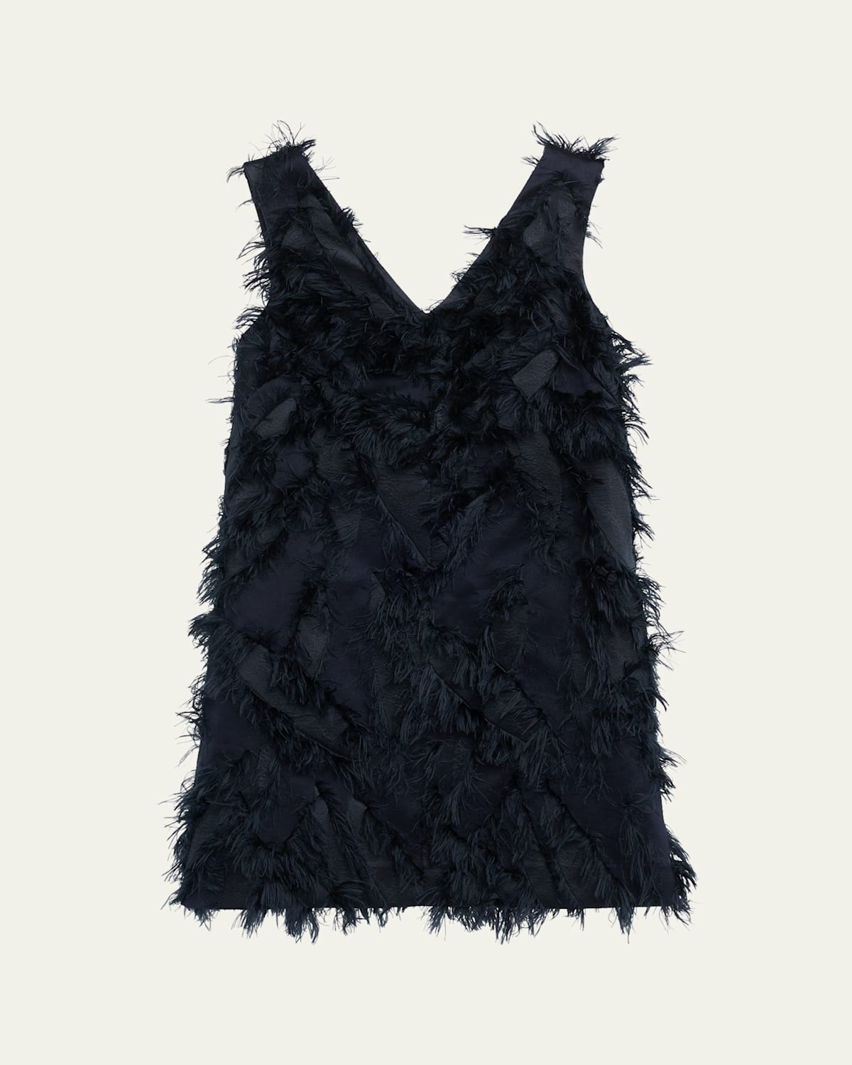 Brunello Cucinelli Jacquard Fringe Shift Dress In Blue