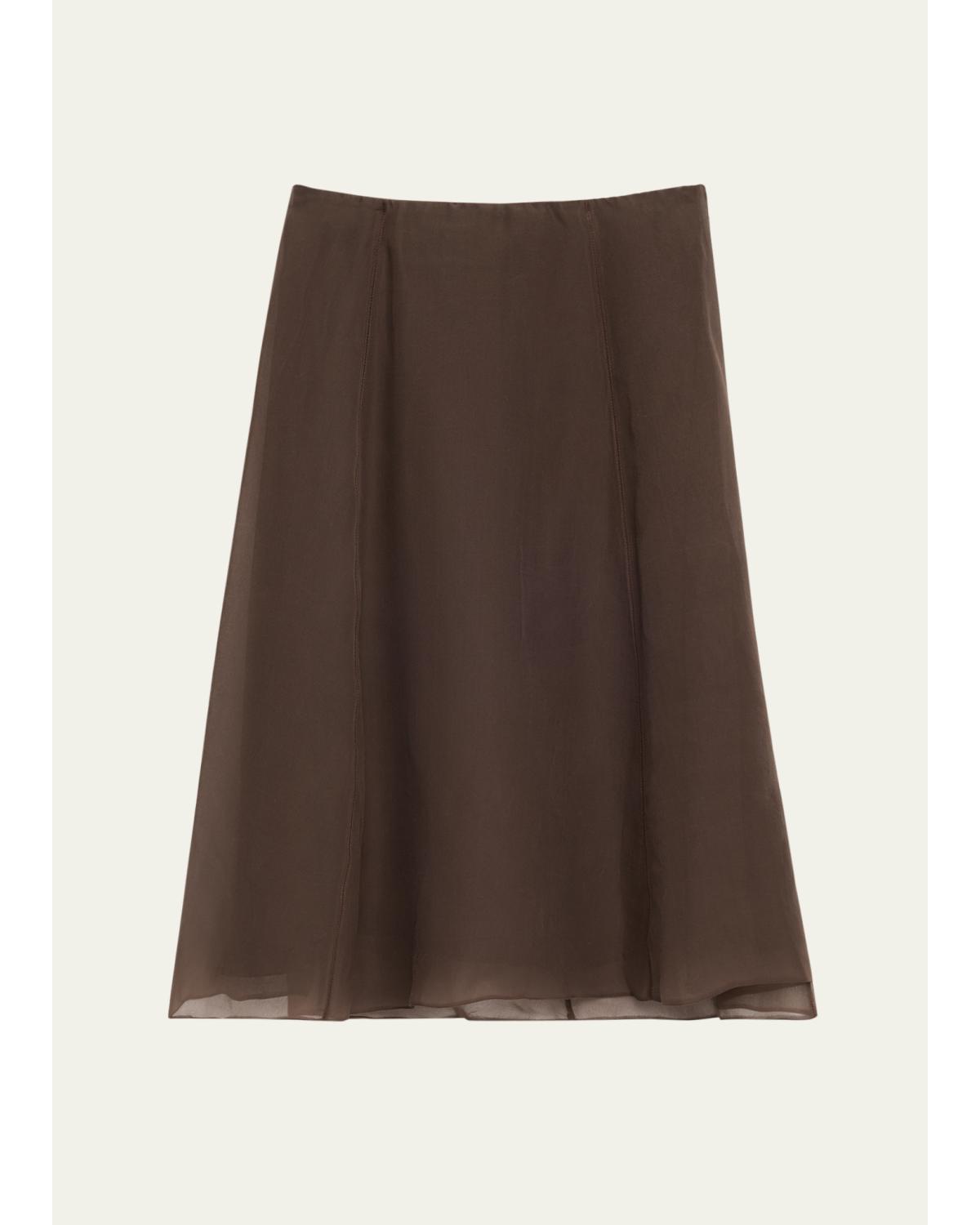 Crispy Silk Chiffon Midi