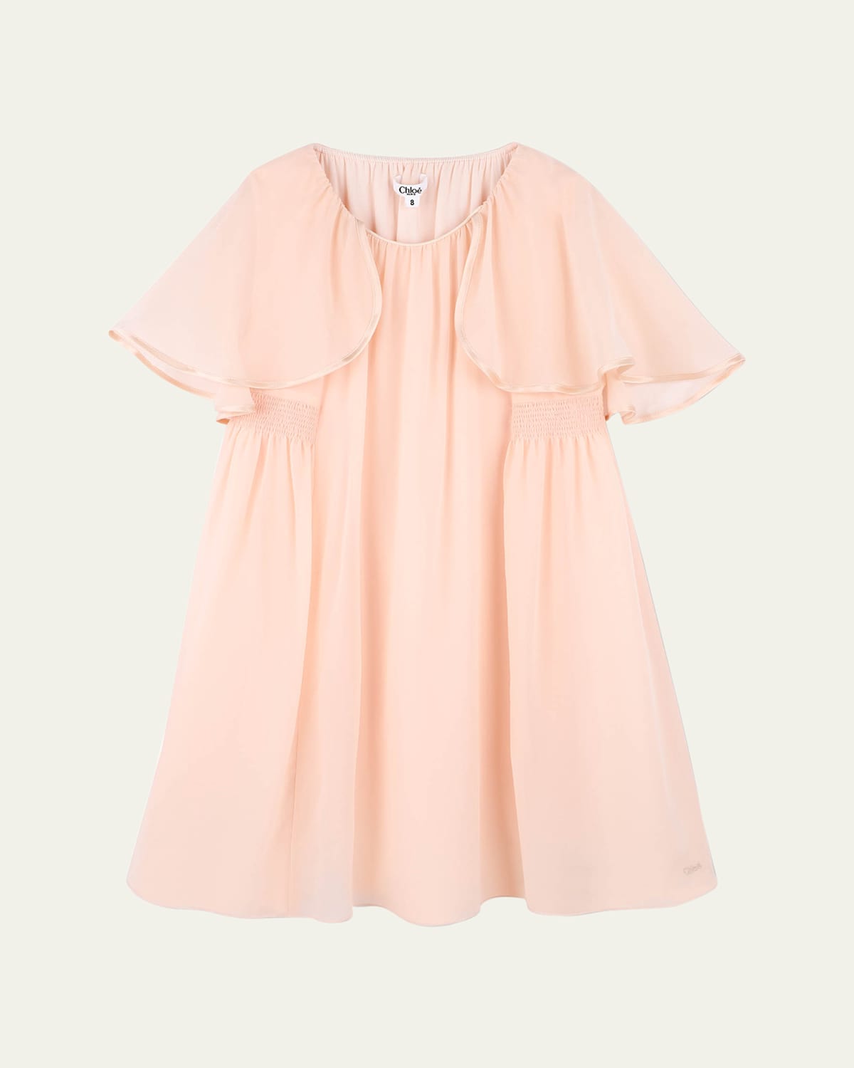 Chloé Silk Dress In Petal Pink