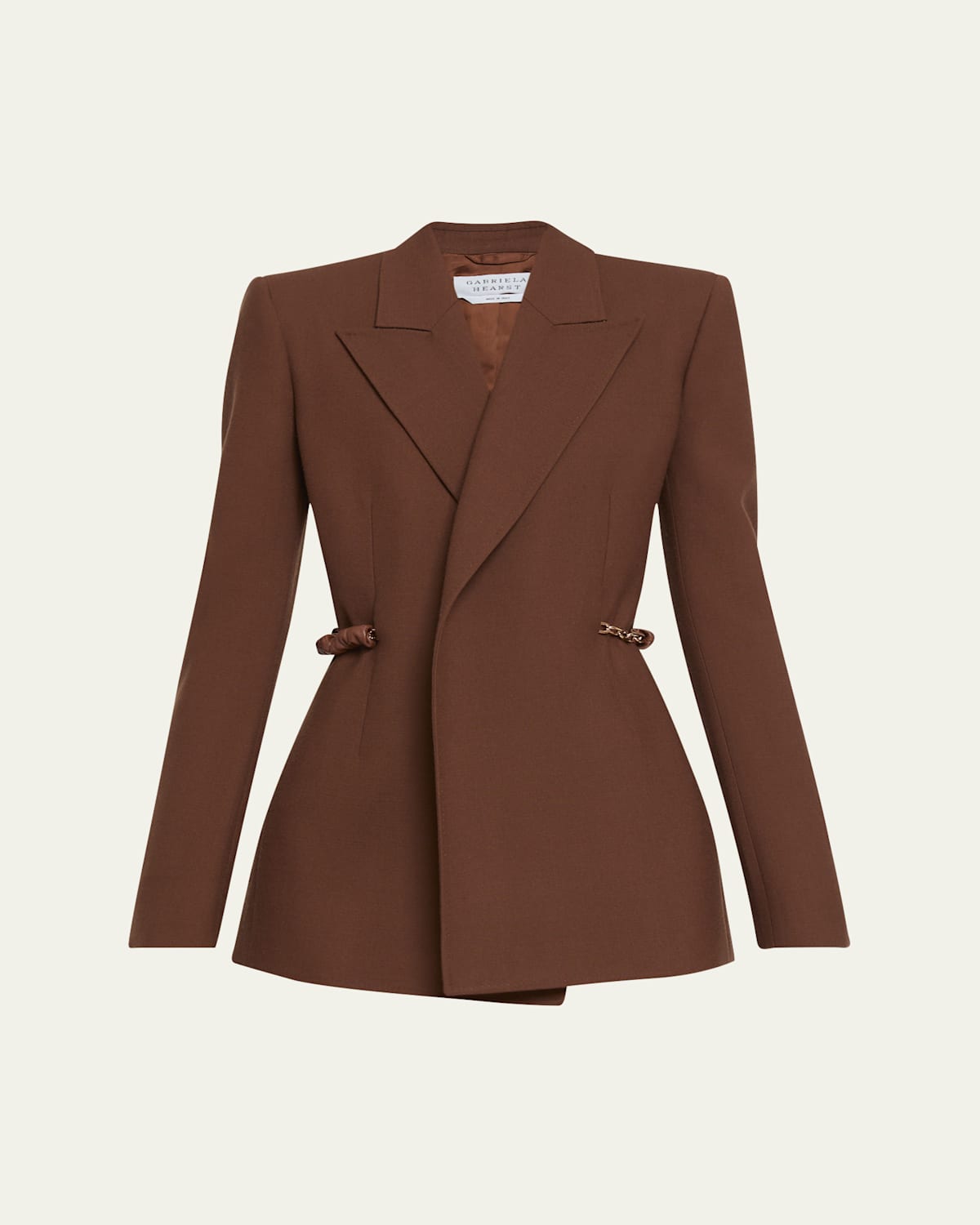 GABRIELA HEARST EPONA CHAIN LINK WOOL BLAZER 