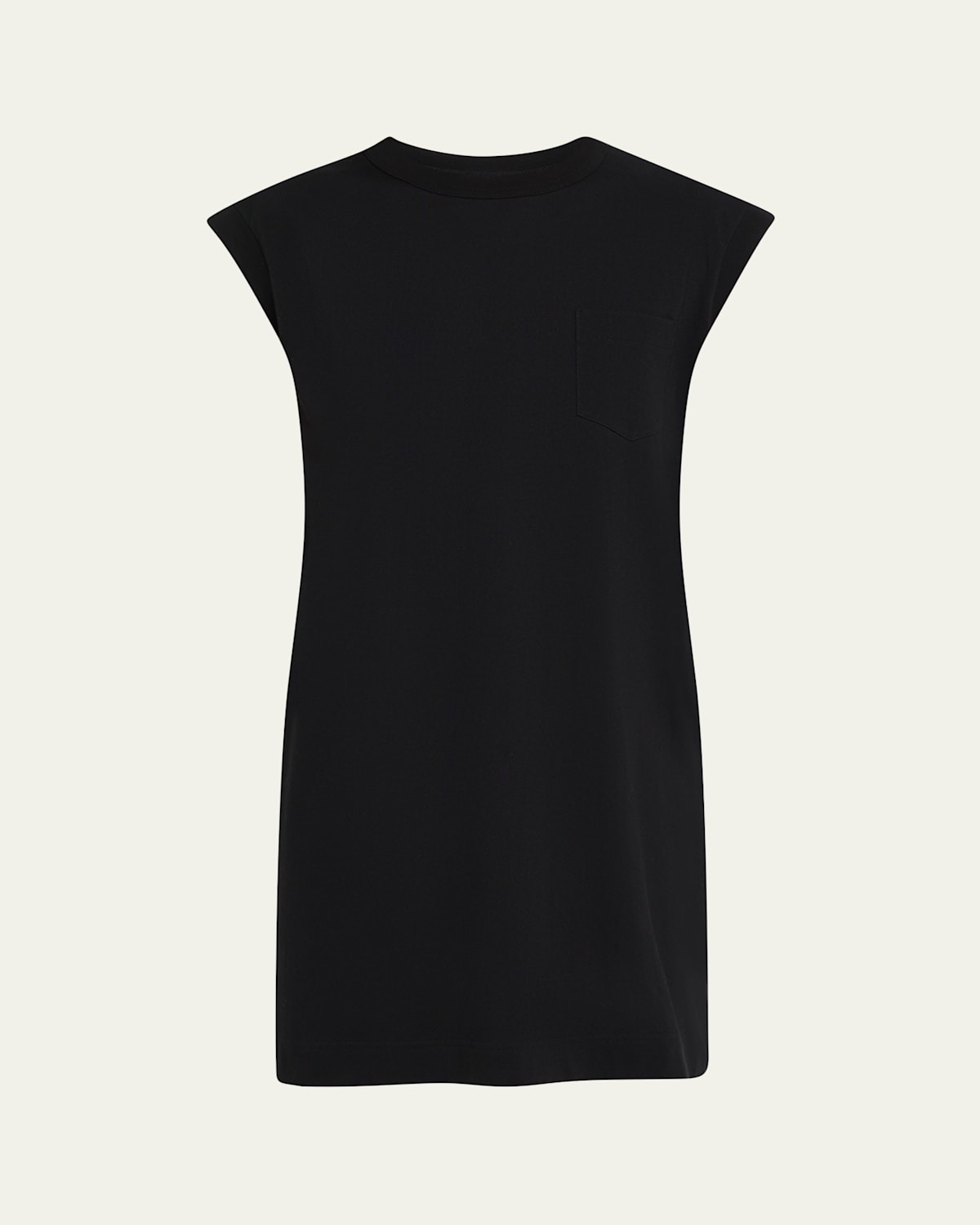 Shop Sacai Hybrid Satin Ruffle Back Knit Front Shirt Dress