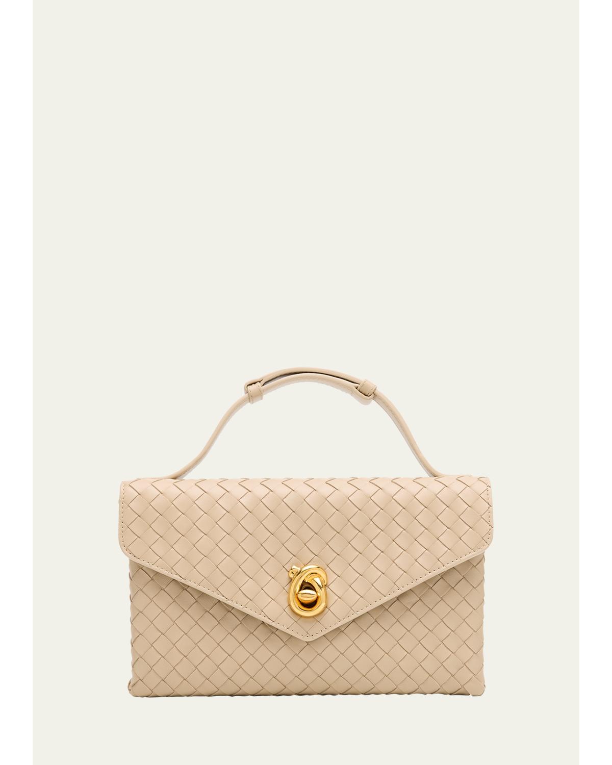 Knot Lock Leather Top-Handle Bag