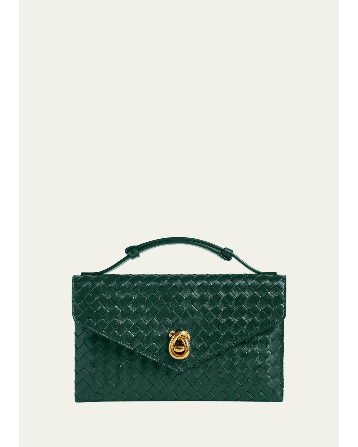 Knot Lock Leather Top-Handle Bag