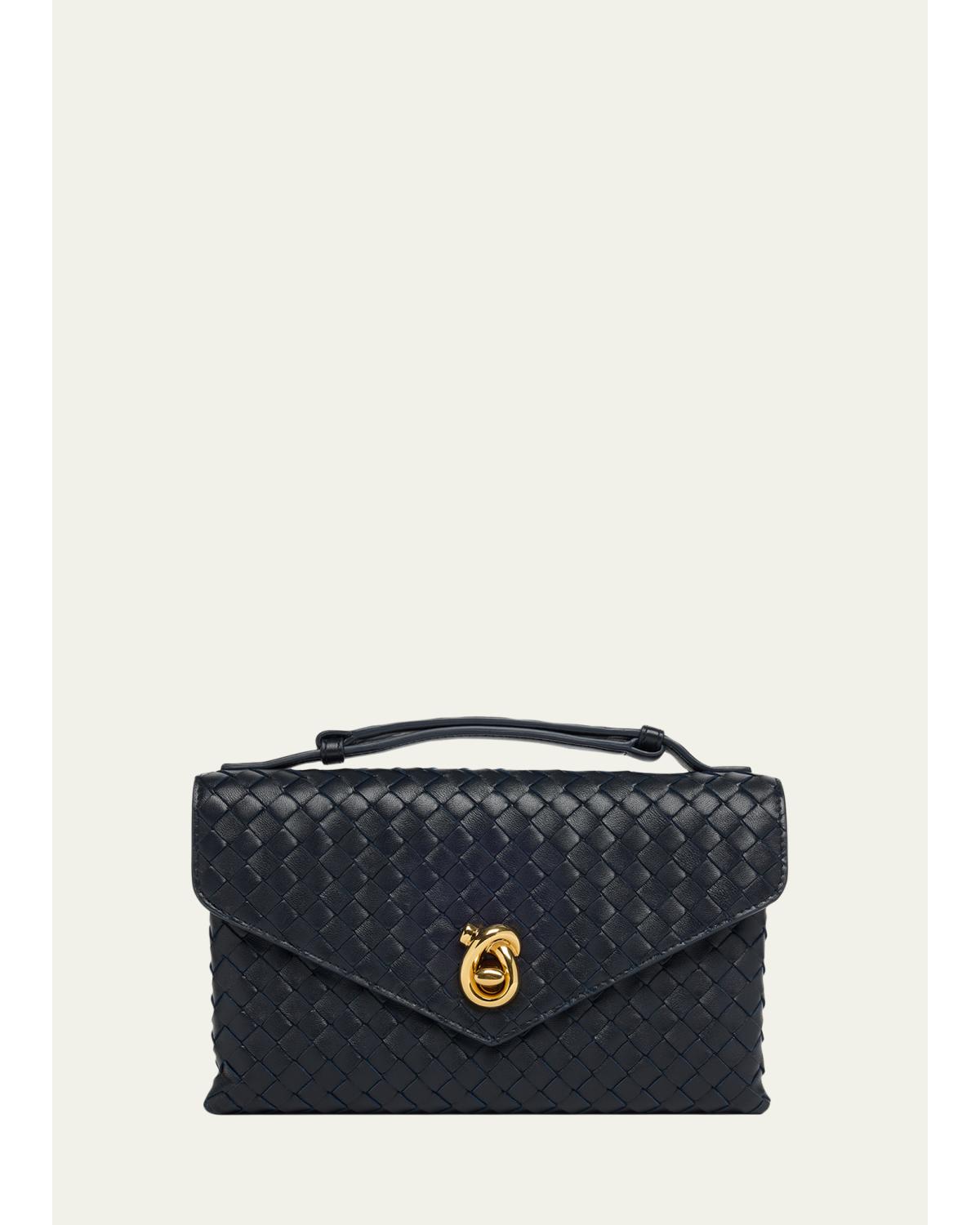 Knot Lock Leather Top-Handle Bag