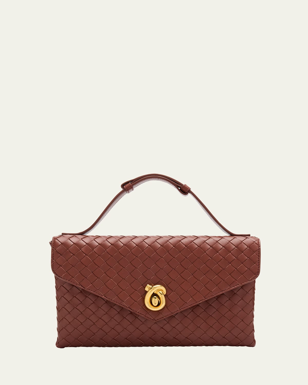 Bottega Veneta Knot Lock Leather Top-handle Bag