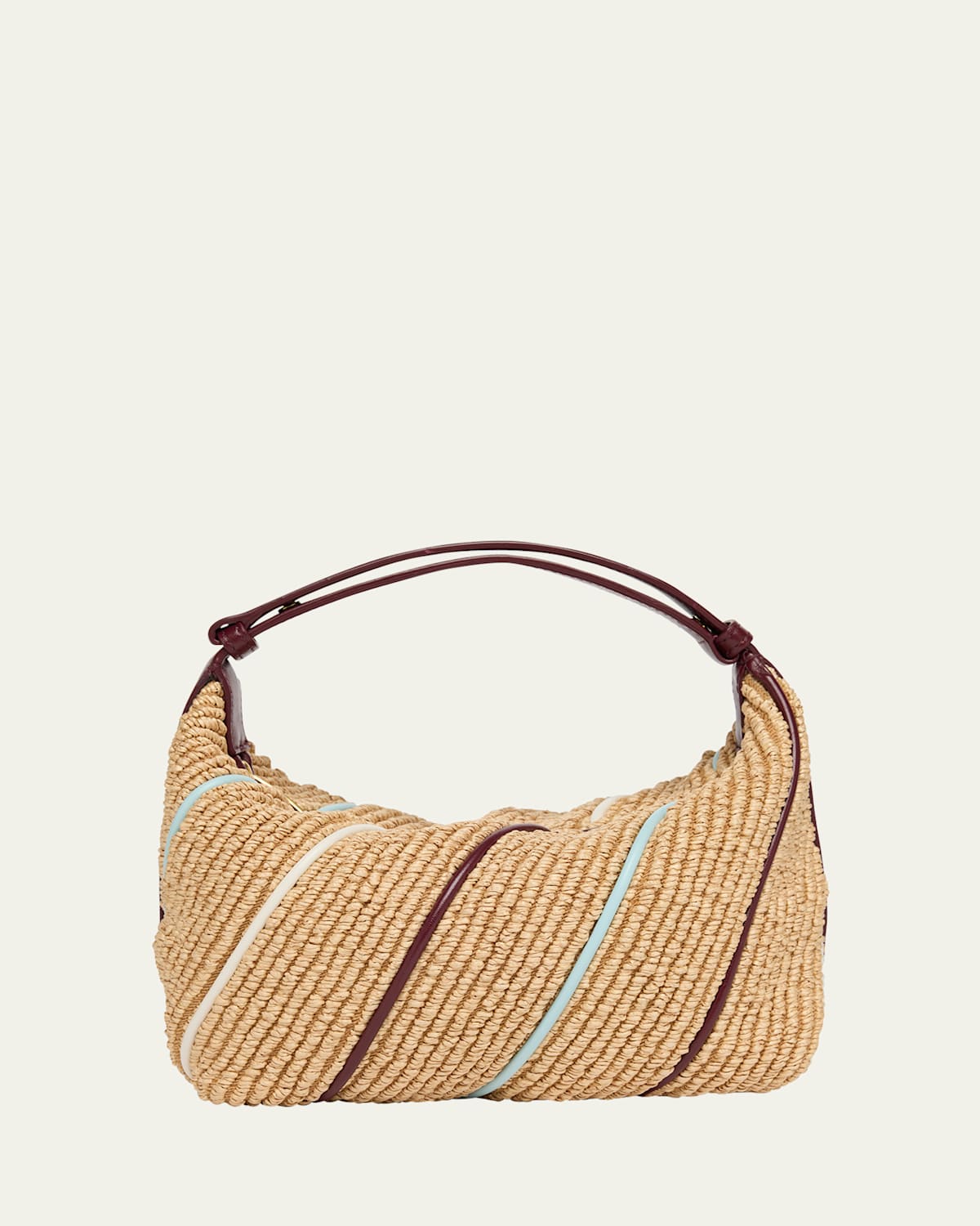 Bottega Veneta Wallace Mini Striped Shoulder Bag In Natural Multi