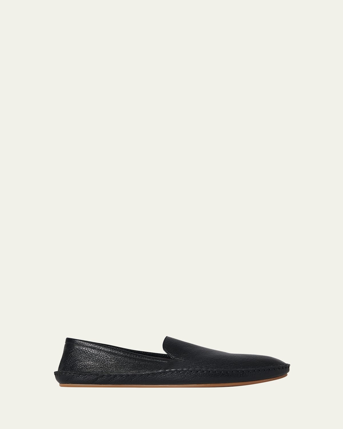 THE ROW Men's Vasko Grainy Leather Loafers