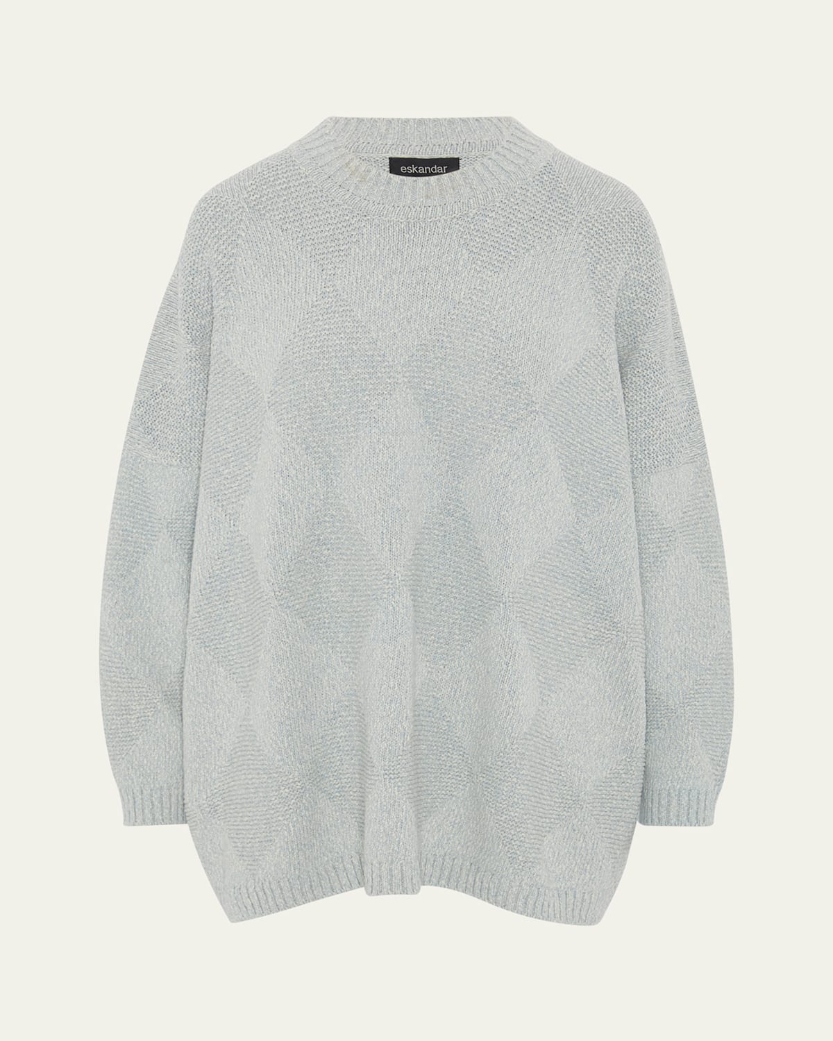 ESKANDAR 34 WIDTH ROUND NECK SWEATER (MID PLUS LENGTH) 