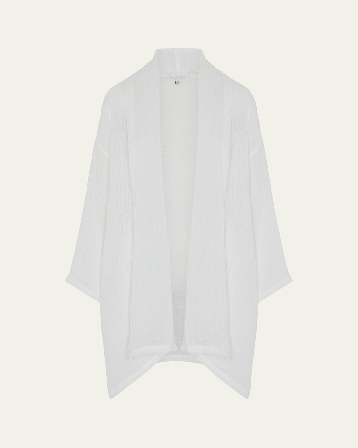 Eskandar Linen-blend Jacket In White