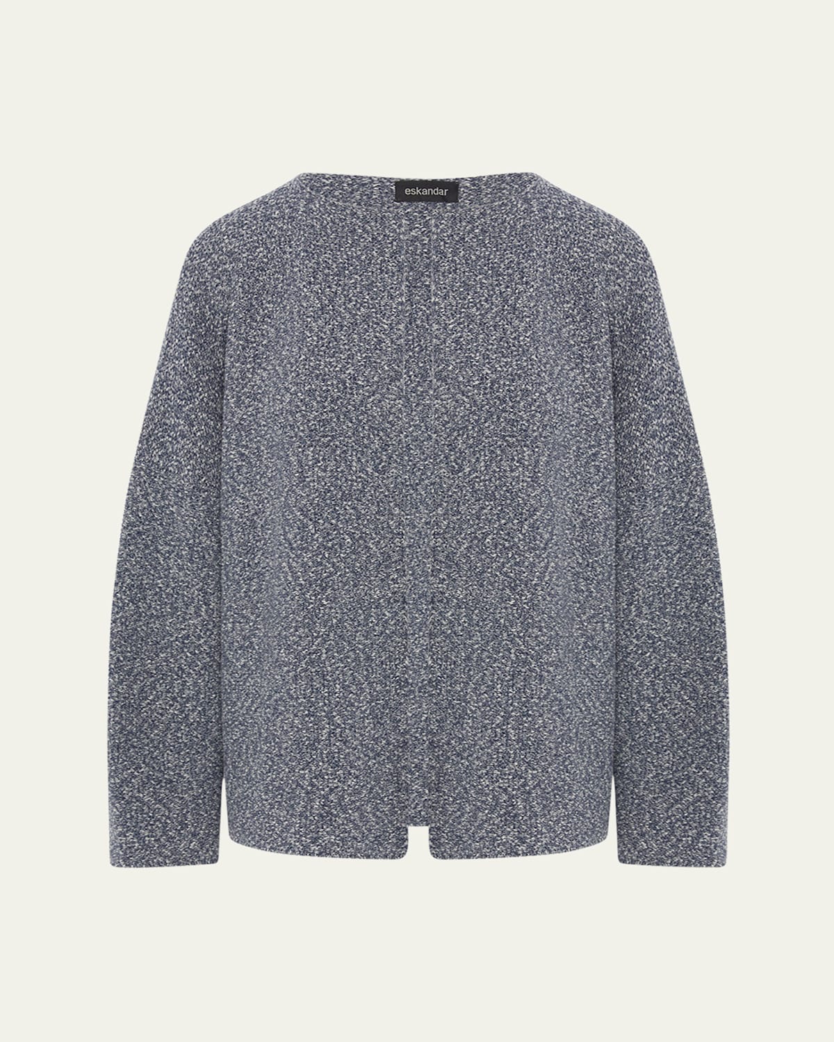 Shop Eskandar Cropped Jacket In Indigo