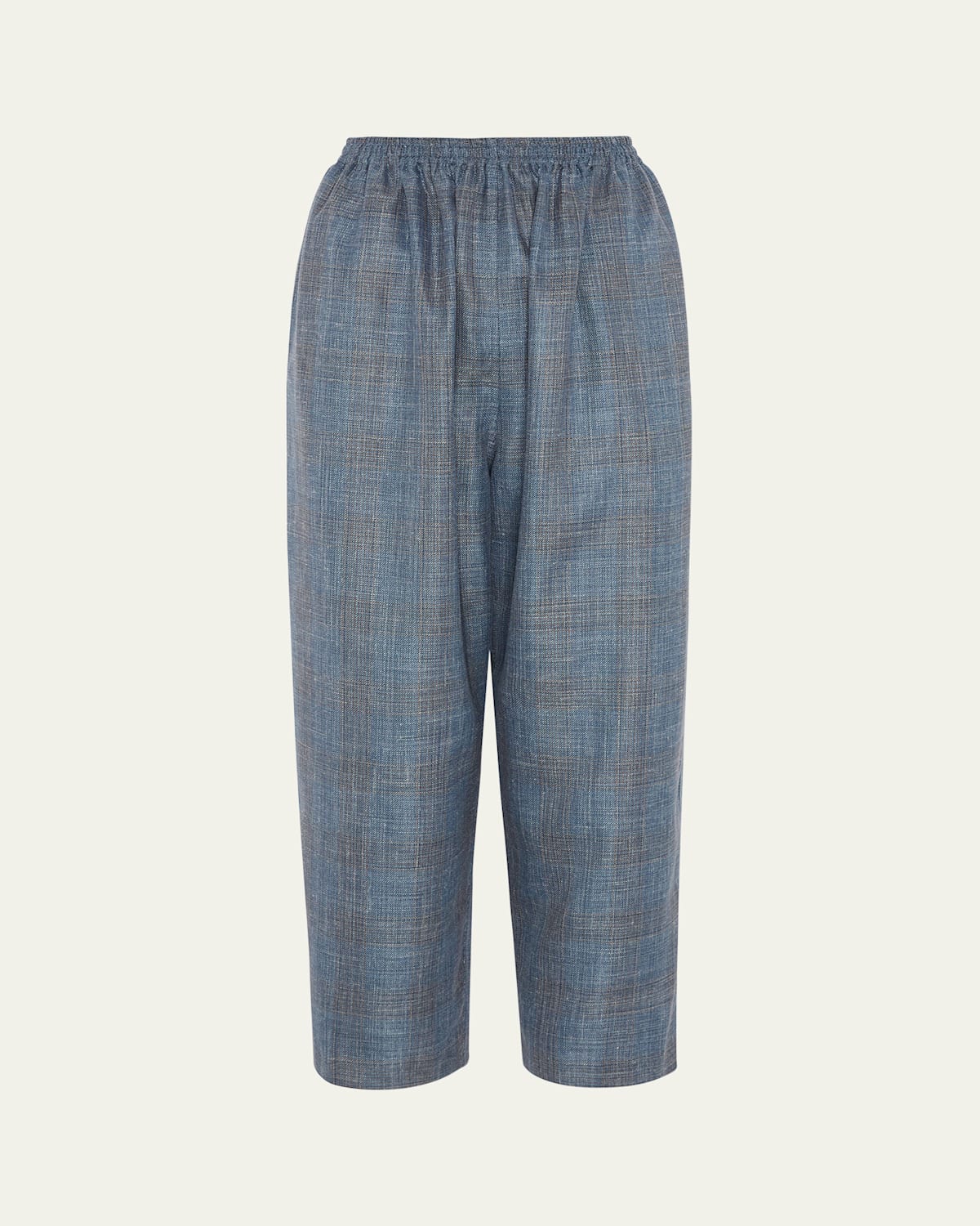 Shop Eskandar Japanese Trousers In Fadedblue