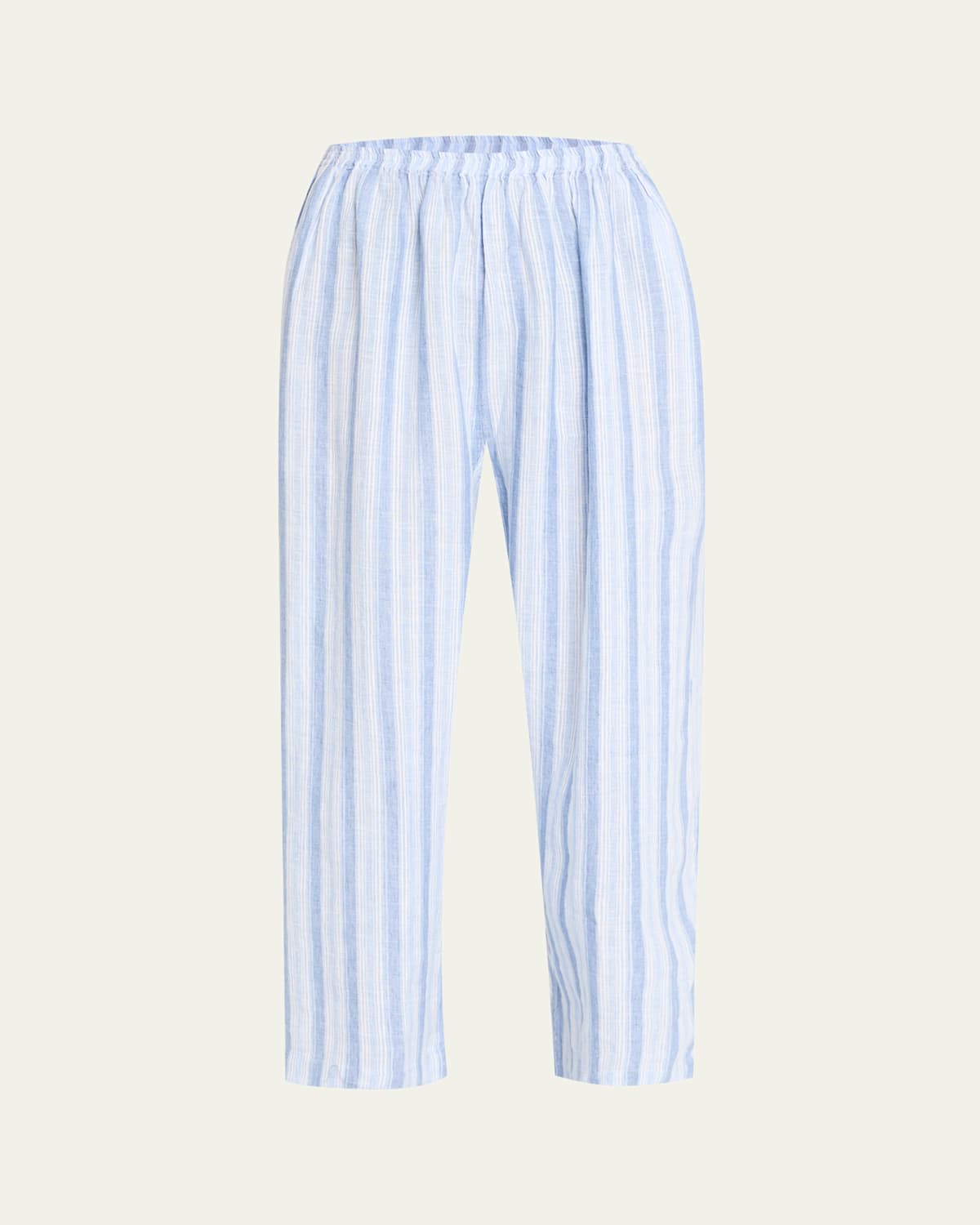 Eskandar Japanese Linen Trousers In Blue