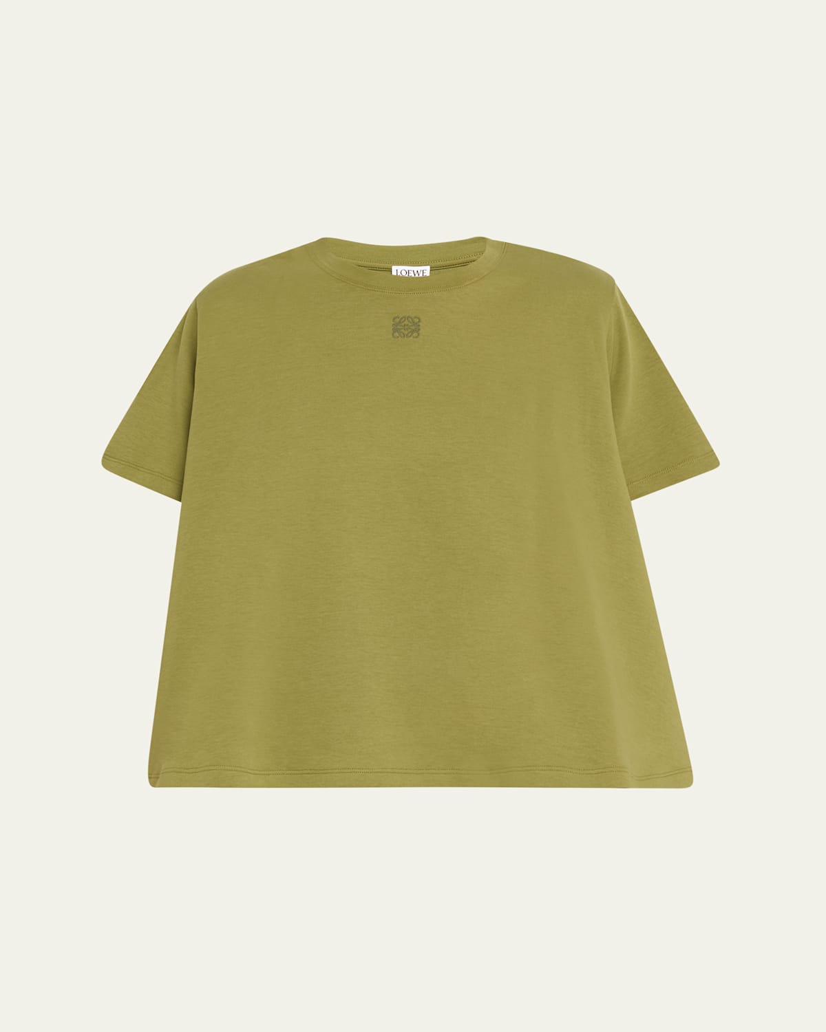 Loewe Trapeze Cotton T-shirt In Khaki Green