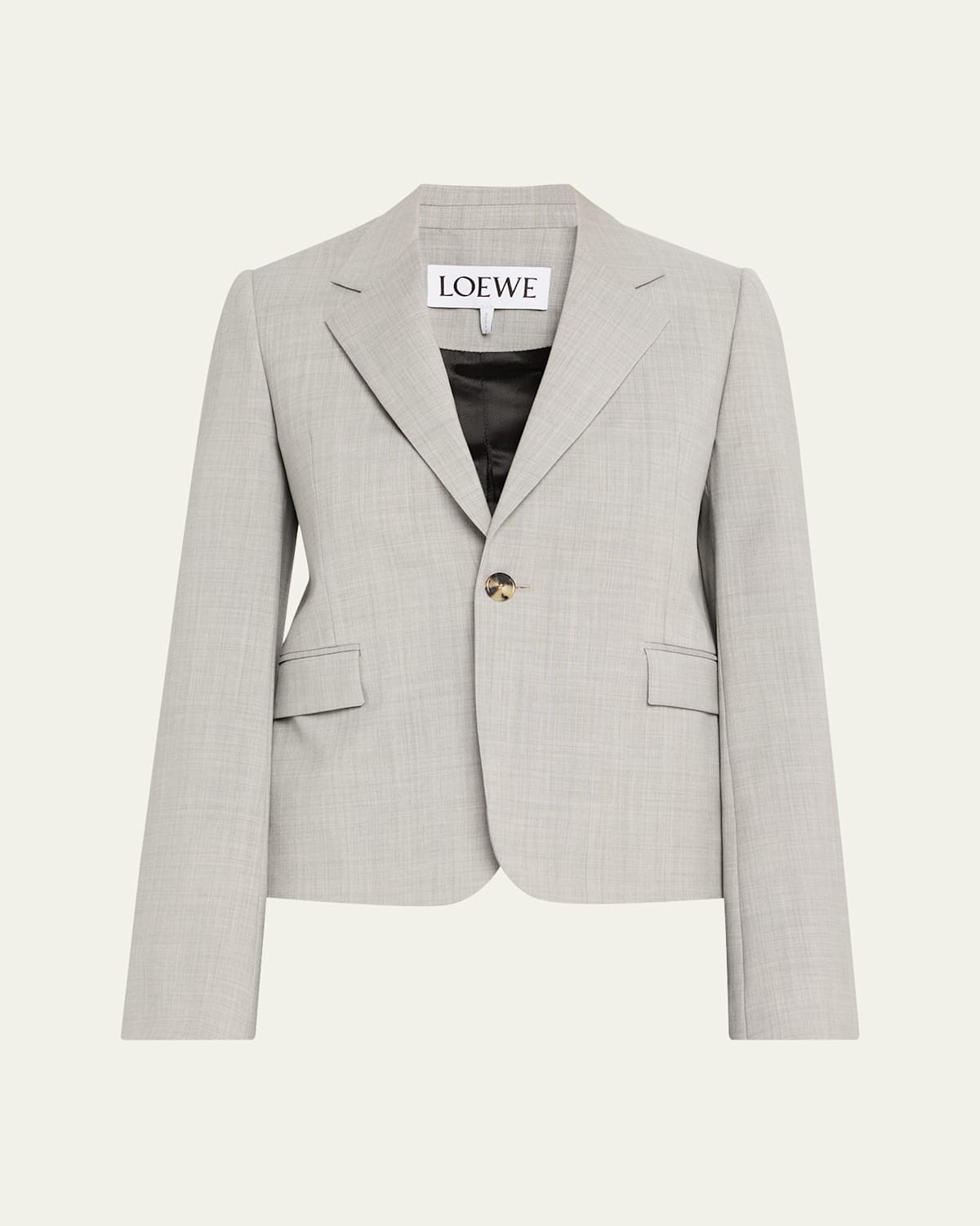 Loewe Classic Single-breasted Blazer In Light Grey
