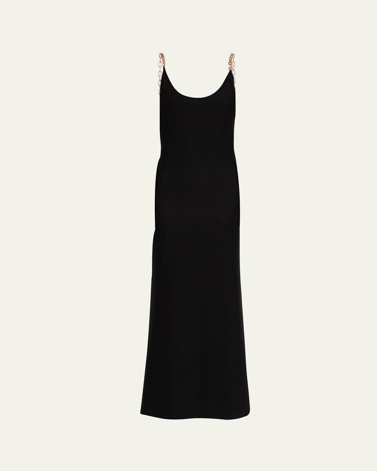 Gabriela Hearst Adeona Long Chain-strap Dress In Black