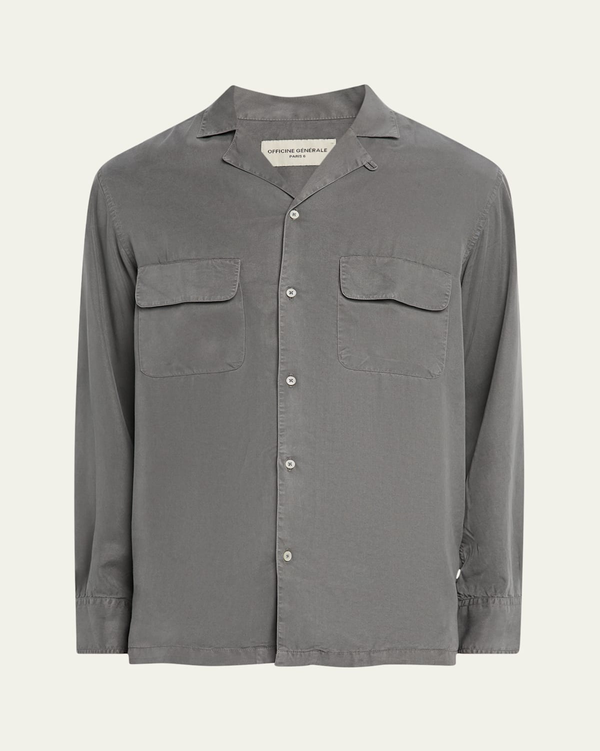 Officine Generale Men's Leto Lyocell Camp Shirt