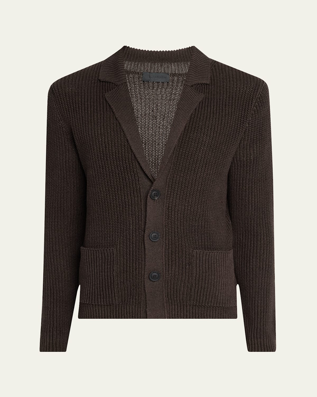 Men's Hawston Linen and Cotton Rib Cardigan
