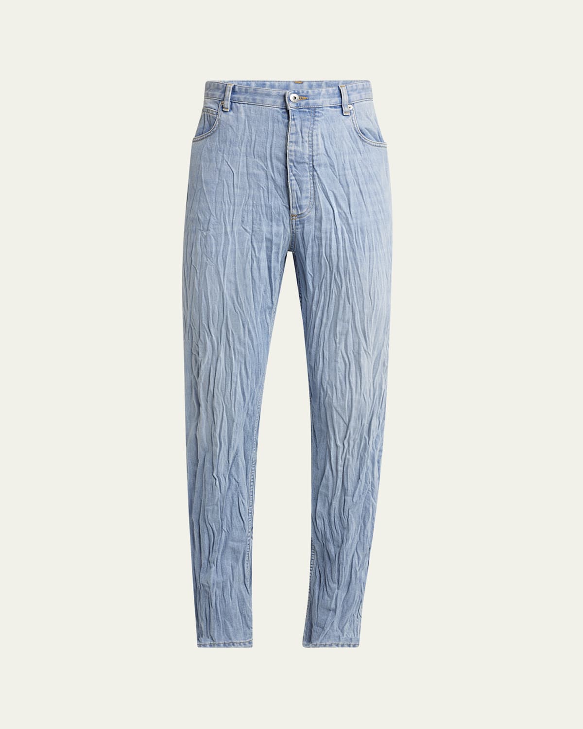Men's Crinkled Straight-Leg Jeans