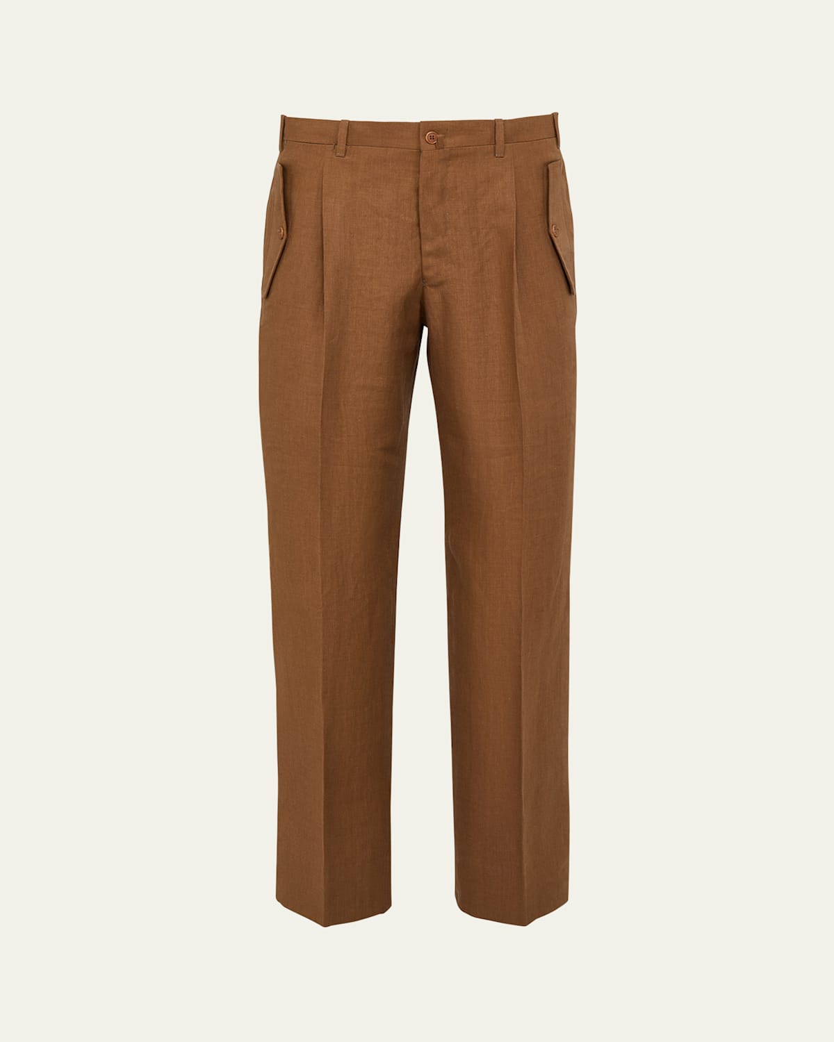 Men's Remo Linen Flap-Pocket Trousers