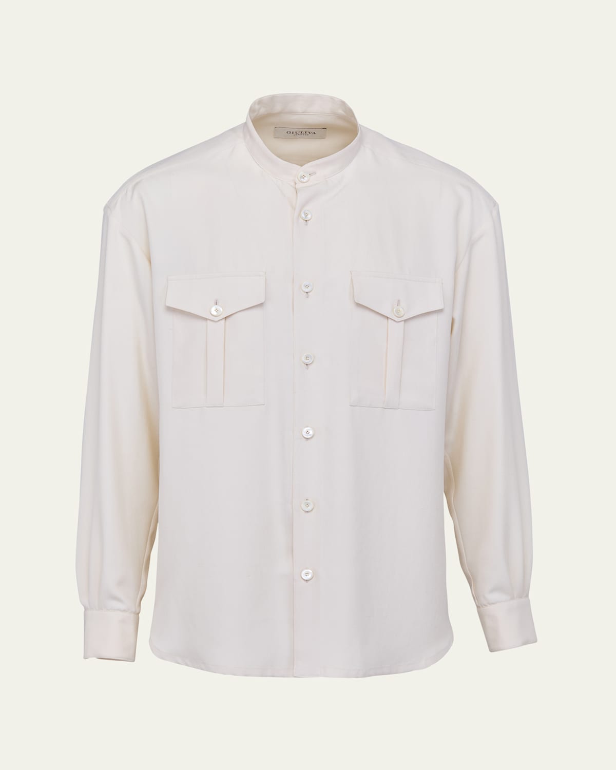 Men's Livio Silk Button-Down Shirt