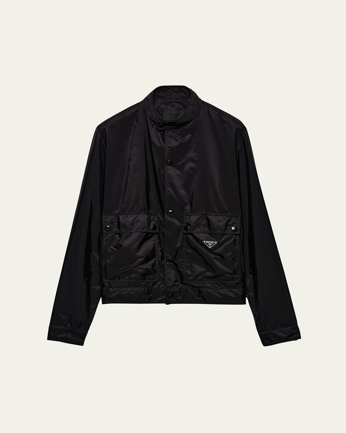 Prada Re-nylon Triangle Jacket In Nero