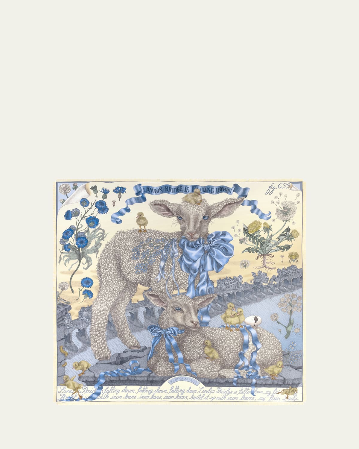 London Bridge Is Falling Down Silk Scarf
