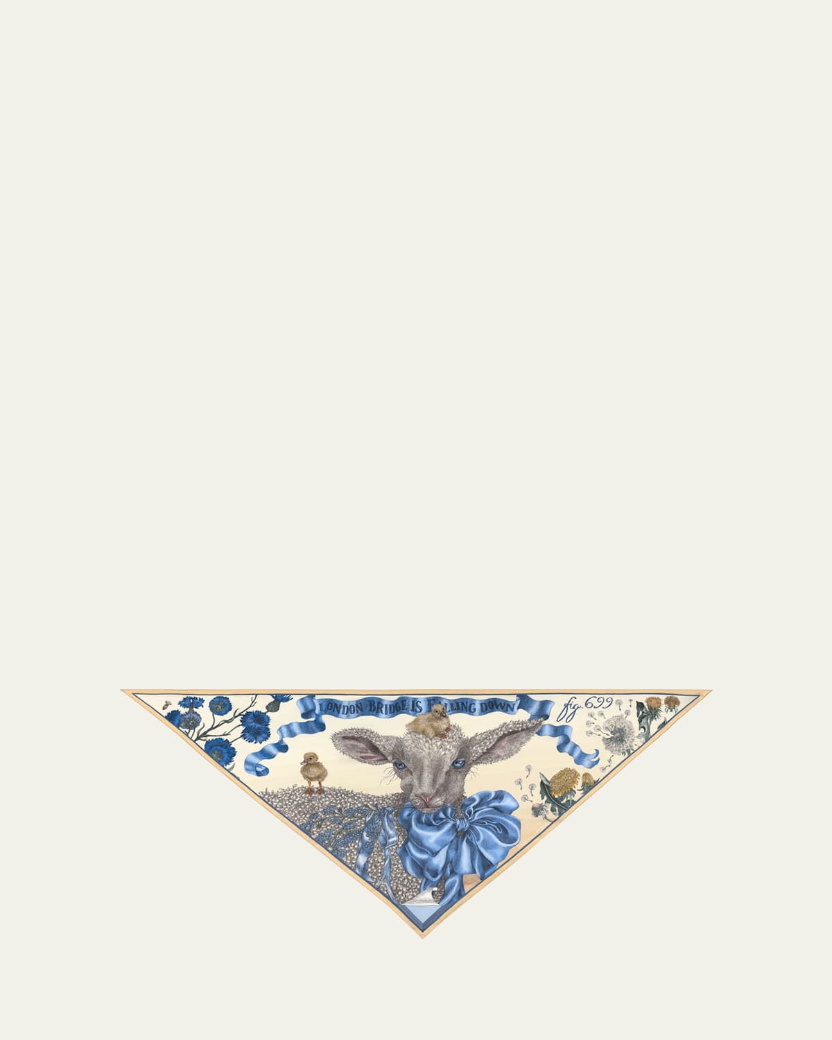 London Bridge Is Falling Down Triangle Silk Scarf
