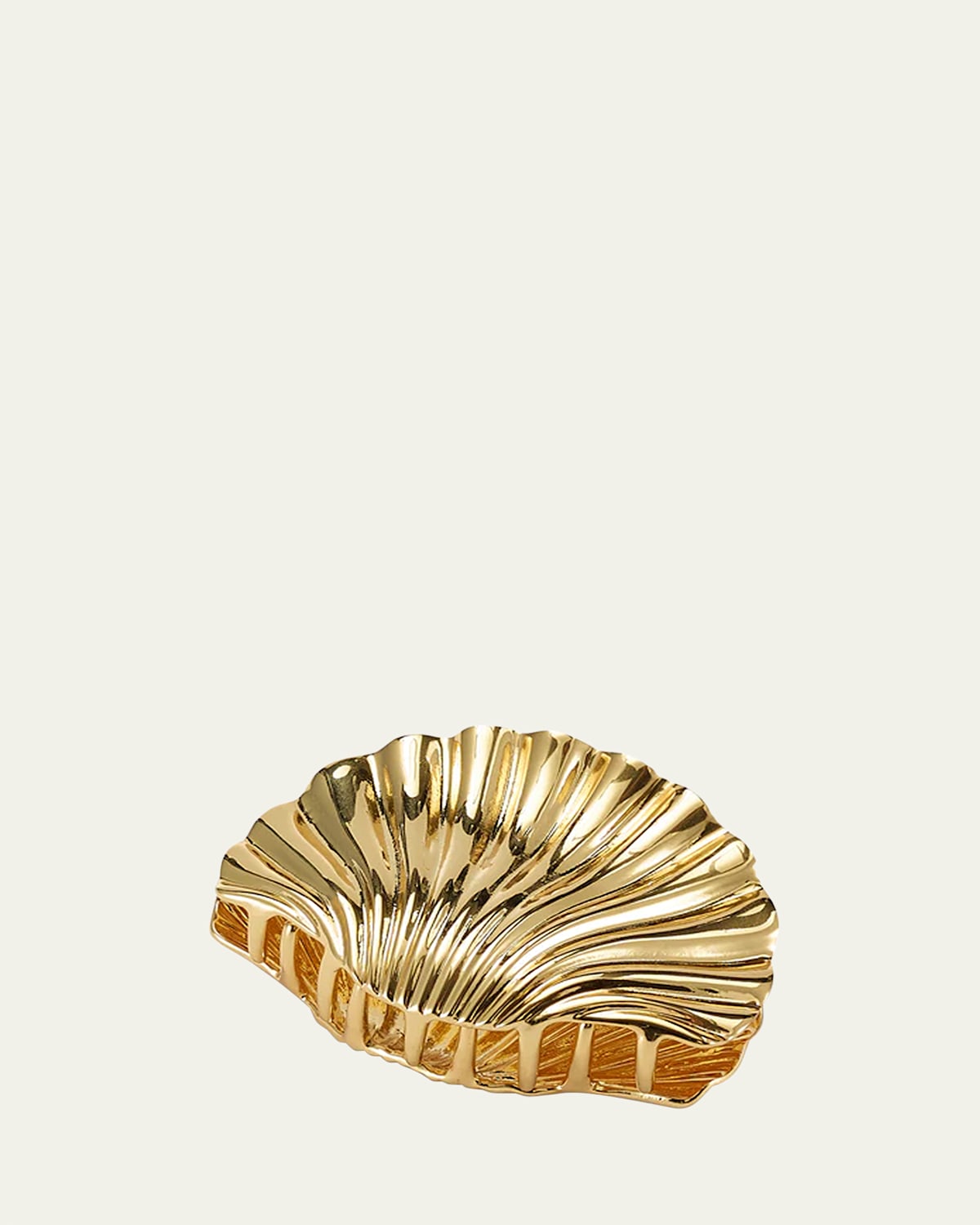 Glossy Shell 18k Gold Plated Claw Clip